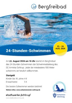 Artikelfoto zum Artikel Einladung zum 24-h-Schwimmen 2024